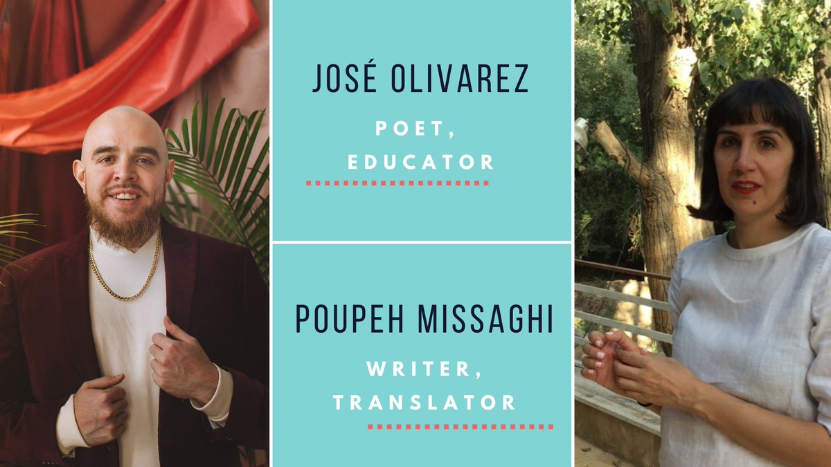UIIWP's tweet photo. Join us &amp; @Prairie_Lights online this Sunday, June 28, for a reading from prize-winning authors &amp; IWP @BTLwriters faculty @PoupehMissaghi and @_joseolivarez! This is their 2nd year w us &amp; their reading last year was fantastic - so don't miss this! Reg: https://t.co/e1zJOT8JvE  https://t.co/oeCrYJGijM