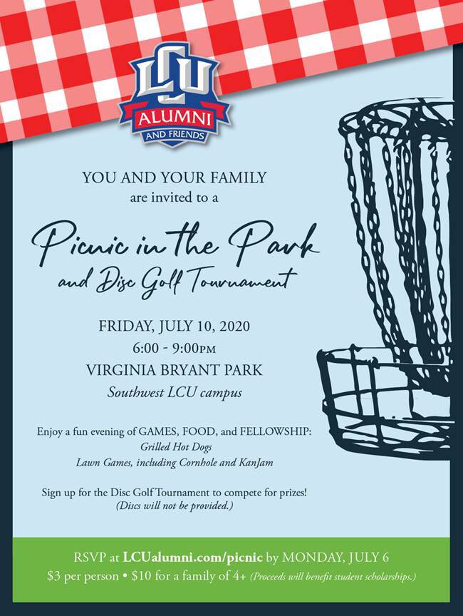 LCUAlums's tweet photo. READY FOR SOME FUN?? Join us for a Picnic in the Park! RSVP here: https://t.co/Ko6jdinUA3 https://t.co/A8VXhMU4cP