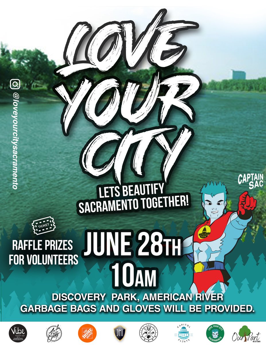 OurPart916's tweet image. Join us this Sunday in part with #LoveyourcitySacramento as we embark on a journey together cleaning up Discovery Park! 
#ourpartmidtown #ourpart916 #doyourpart #sacramento #visitsacramento #exploresacramento #visitmidtown #exploremidtown #community