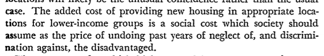 1971: The housing market is not delivering justice and localities are making things worse. Government spending needs to bridge the gap (no).