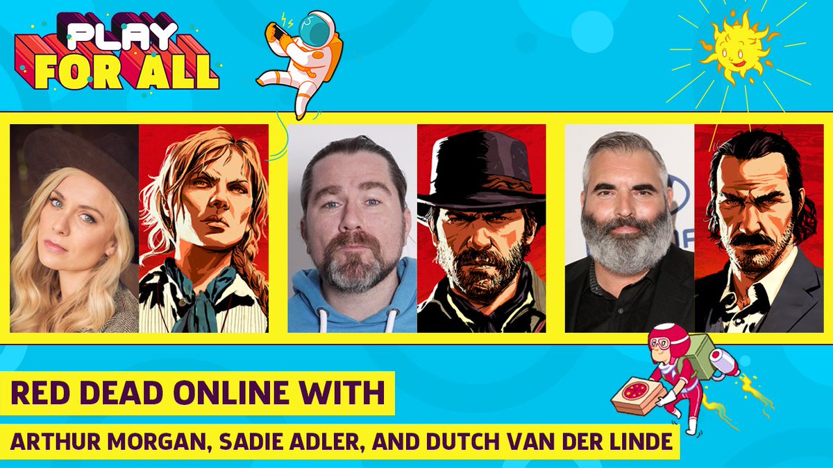 Yeehaw! On tomorrow's #PlayForAll charity stream, we'll be joining forces with Arthur Morgan (<a href="/rclark98/">Roger Clark</a>), Sadie Adler (<a href="/MsAlexMcKenna/">Alex McKenna</a>), and Dutch van der Linde (@Tooda) in Red Dead Online.
12-2 PM PT / 3-5 PM ET
trib.al/mtJ5Xtn