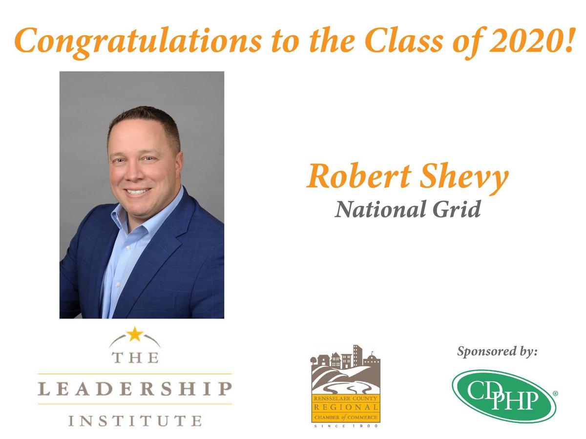 RenscoChamber's tweet photo. Congratulations to Robert Shevy, one of our 2020 graduates of The Leadership Institute! 🎓 Robert serves as the Community and Customer Lead Program Manager for @nationalgridus. Congratulations, Robert! https://t.co/v1W3zqAgOv