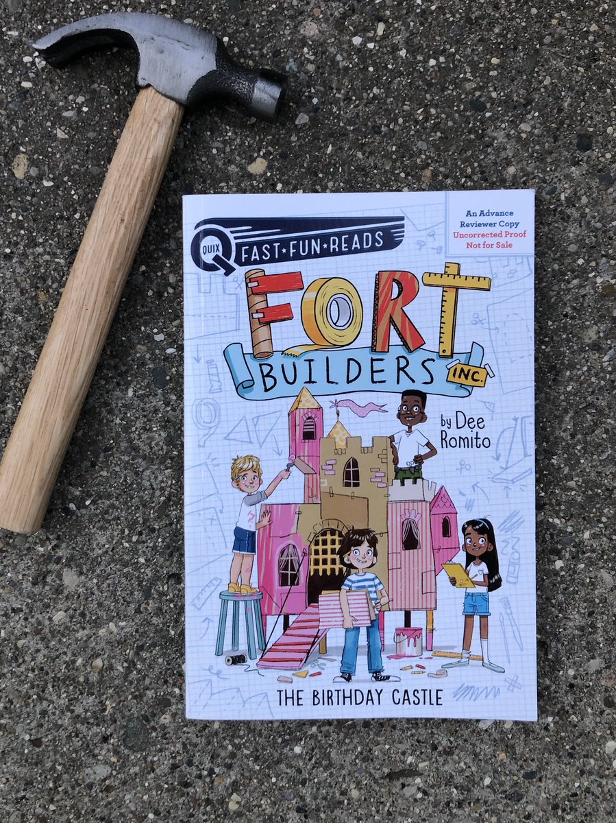 Fort Builders Inc: The Birthday Castle 4 creative kids! early chapt. book, Dee Romito & @MartaKissi. W/ characters learning to work as a team, owning a business is hard , but figure out ways to persist & reach a goal. Thx @writeforapples for sending. Out Now! #storymamasbookaday