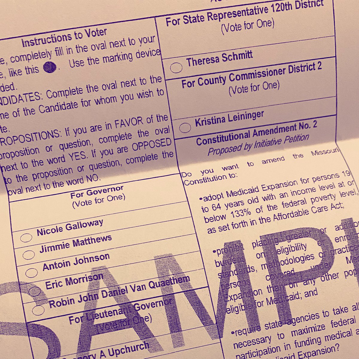wellnessbruja's tweet photo. Sample ballot came in the mail today 🙌🏽Vote for me if you are in District 2 for Phelps County Commissioner. Our next election is 8/4 for MO Primary 🗳 https://t.co/LeiaO6QdKK