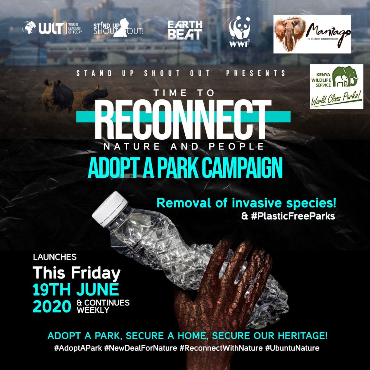 SUSOyouth's tweet photo. Through our create tomorrow and reconnect nature and people campaign, STAND UP SHOUT OUT PRESENTS:
ADOPT A PARK CAMPAIGN  
#AdoptAPark #NairobiNationalPark #InvasiveSpecies #Parthenium #YouthForWildlife #NewDealForNature #ReconnectWithNature #UbuntuNature
@MrPmoll 
@kwskenya https://t.co/sU0TDDE2eM