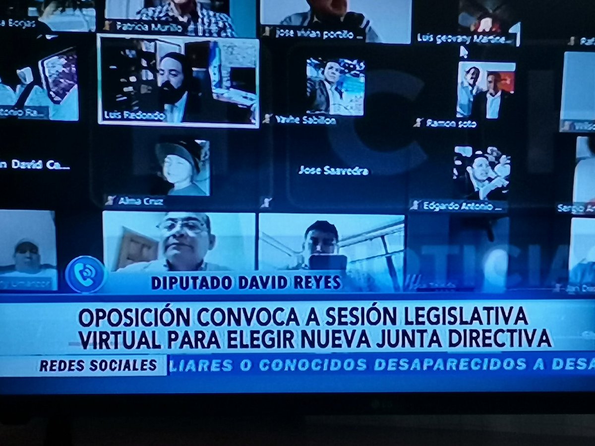 Cubas_Gloria's tweet photo. Al menos 60 diputados de la oposición sostienen una sesión virtual porque dicen que se cansaron del control de la agenda legislativa.
El diputado secretario del CN Tomás Zambrano dice que es ilegal y que no siembren incertidumbre.
Que opina? 👇 https://t.co/Un9CFbTKcw