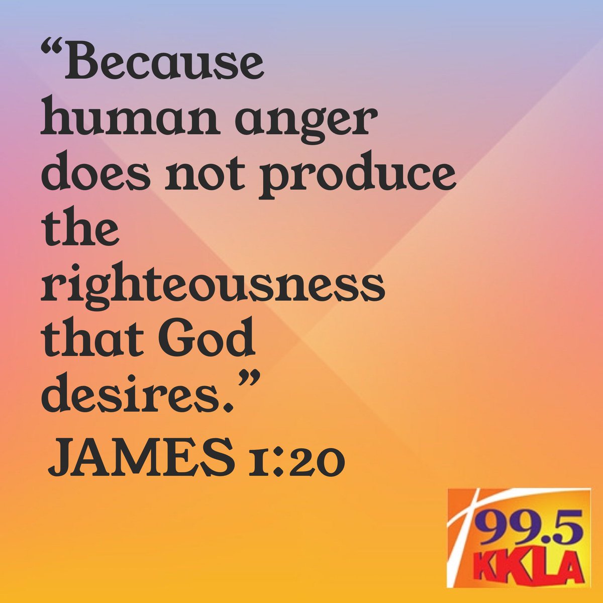 kkla995fm's tweet photo. Here is your Bible Verse of the Day! (Source: @Crosswalk_com)
•
#KKLA #995FM #LA #LARadio #Radio #Christian #Christianity #Blessed #Faith #DailyBibleVerse #TheBible #James120 https://t.co/bHhrk320HM