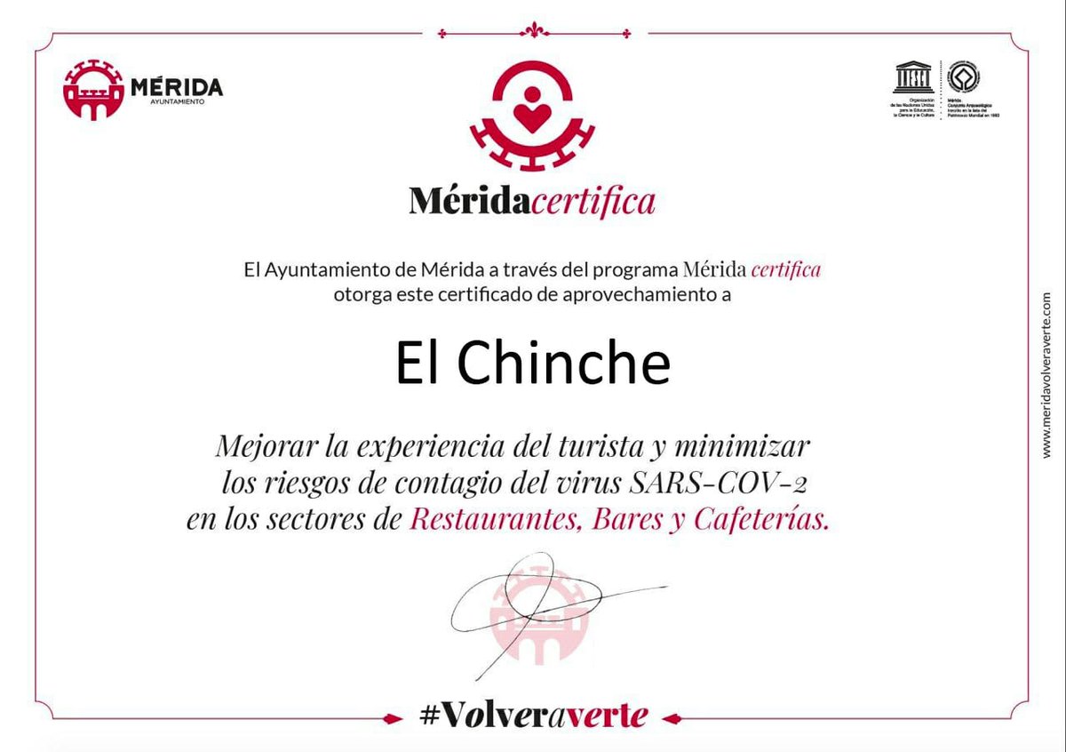 MeridaNoContext's tweet image. Tenemos en exclusiva los primeros certificados que ha puesto en marcha el @ayto_merida 
#VolveraVerte #MéridaEnamora
Si tu negocio está fuera de este listado hazlo saber etiquetando a esta cuenta.