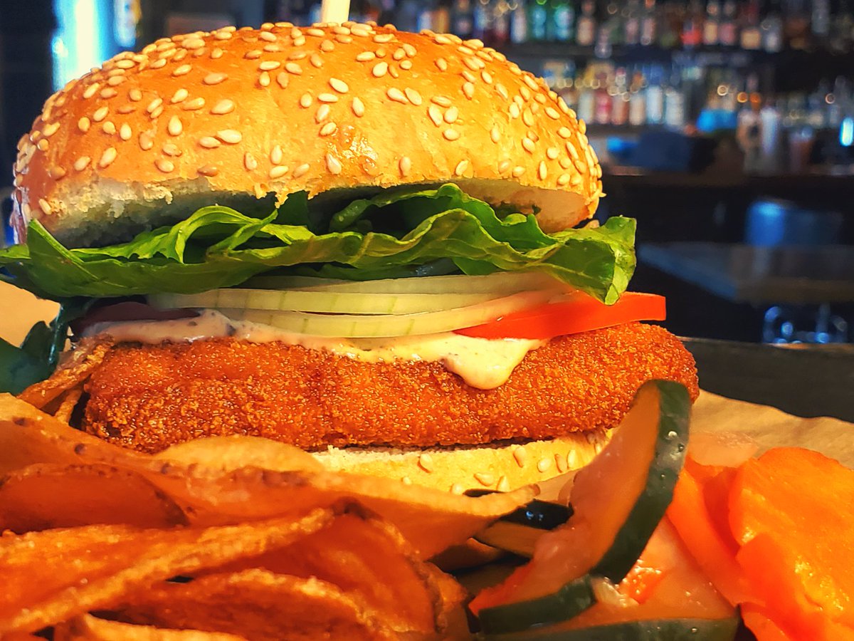 We have a nice fish sandwich special for a limited time. Crispy white fish with lettuce, tomato,  onion and special sauce on a toasted sesame seed bun. 

I THINK IT'S PRETTY DAMN GOOD