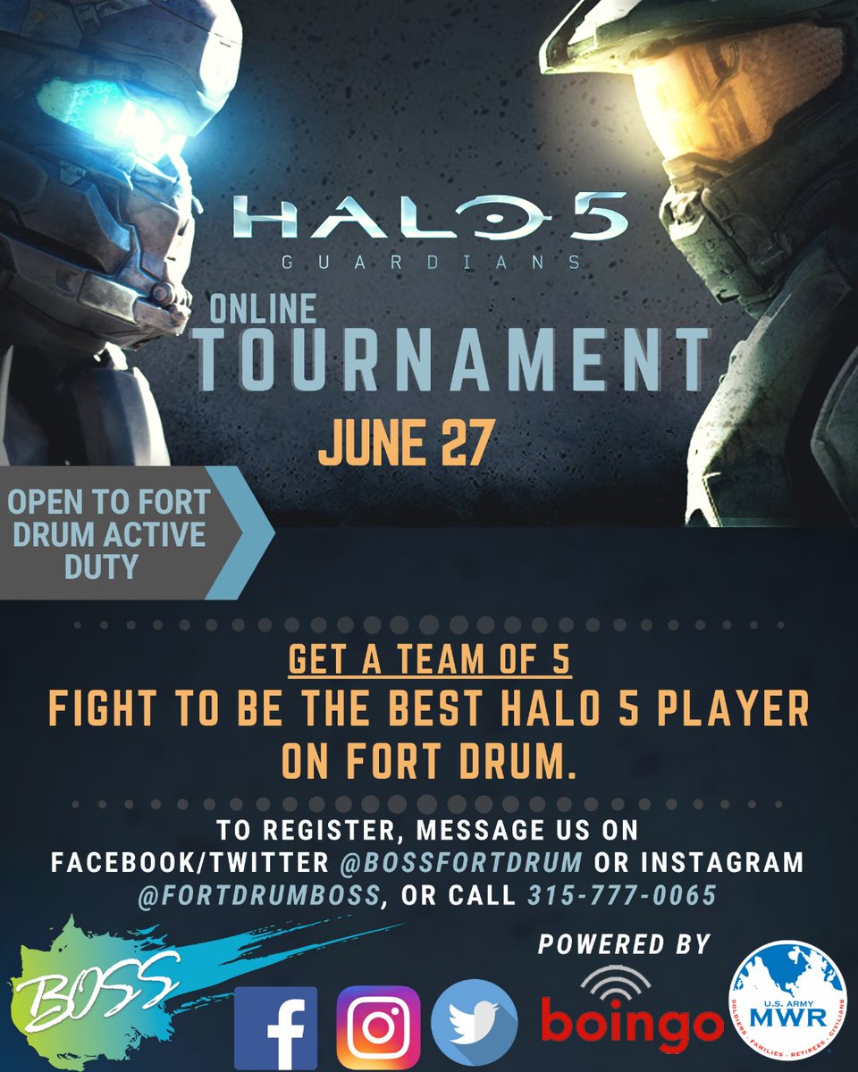 ATTENTION!!! Y’all asked for it! Master Chief and BOSS would like to invite you to a Halo 5 online (from home) gaming tournament! Just message us to register!!! 🙌🏽🎮