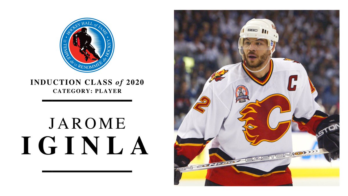 Welcome to the Hockey Hall of Fame, Jarome Iginla. 

#HHOF2020 | #HHOF