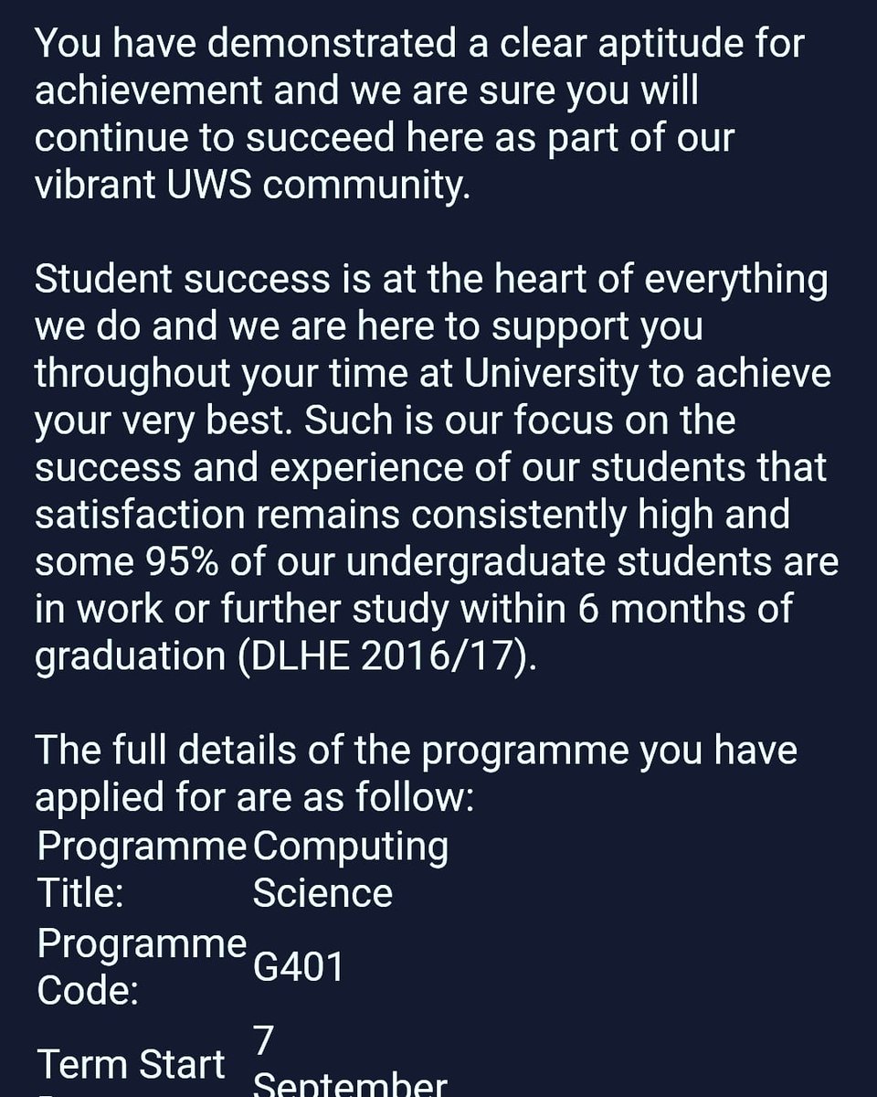 weeyin13's tweet image. So this happened to day...both totally excited and completed sh*tting myself at the same time.
Can't wait to get started...wish me luck...I'm gonna need it #universitystudent #compiterscience #uws #paisley #oldeststudentintown #icandothis #nowijistneedtofundit #learningisfun