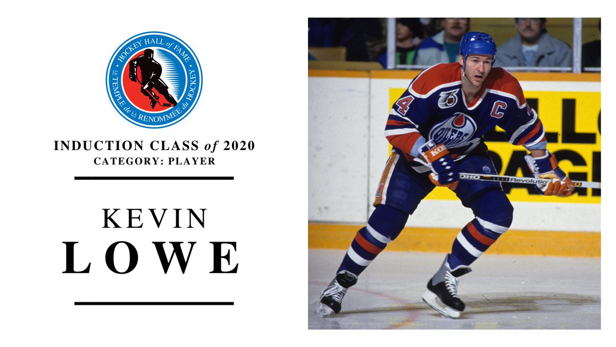 HockeyHallFame's tweet photo. Welcome to the Hockey Hall of Fame, Kevin Lowe. 

#HHOF2020 | #HHOF https://t.co/DrcAlyp6n1