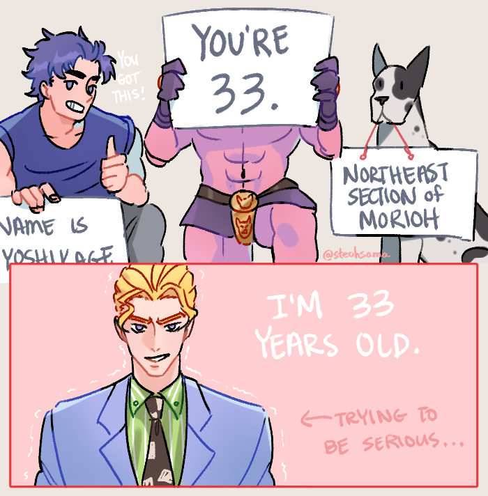 he can't remember his lines ? 

#jjba #JoJosBizzareAdventure 