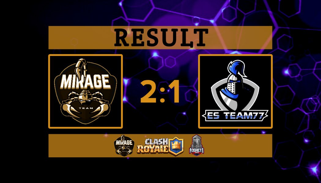 TeamMirageUA's tweet photo. βοΈ| @RocketsLeague1
π| @EsTeam77
Amazing match π₯
Congrats ππ
#GoMirage #ClashRoyale https://t.co/otsHE7Wu2z