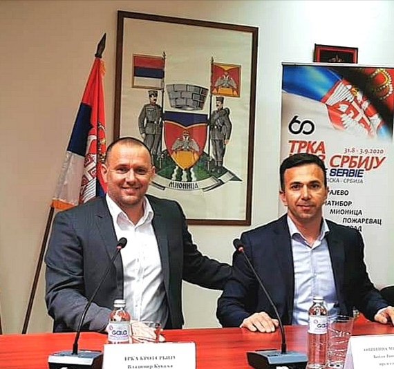 Ove godine Trka Kroz Srbiju dolazi u Mionicu. Direktor trke Vladimir Kuvalja sa Predsjednikom Opštine Janković Bobanom