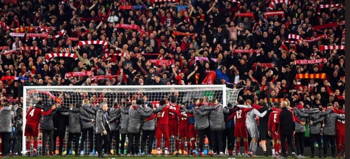 Adessy09's tweet photo. Have you heard any noise like this from any ground since #ProjectRestart ????

This is the home of Football
Never a doubt
We are more than a football team
We ARE FAMILY 
#LFC #LIVCRY #YNWA https://t.co/Oru6eoRvkW