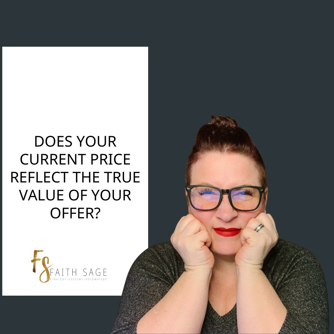 FaithSage's tweet photo. As entrepreneurs, we are constantly trying to get our prices, right, what's our value? worth? 
What if your stuff is priced super low? No one's gonna value the content, because your stuff is priced so low that it doesn't seem like it has value.
How do you $ your content? https://t.co/t1Oi1H2Kkt