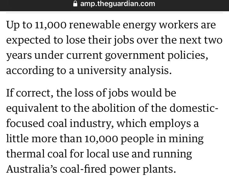 remember Turnbull, who lost his job as leader of the Liberal Party twice over climate policy, ran on a jobs n growth platform. Morrison has destroyed tens of thousands of jobs in my sector alone and is running on a jobs platform (the Liberals gave up on growth years ago).