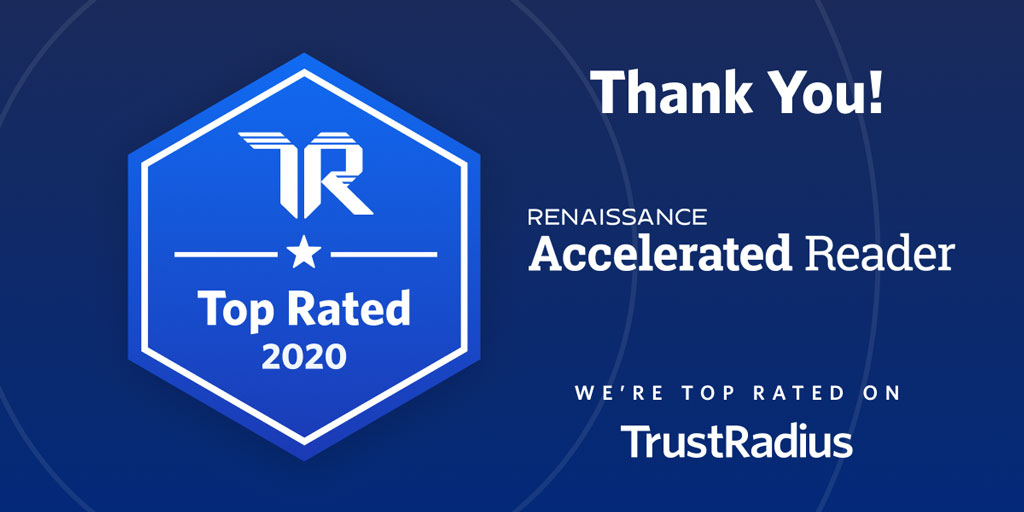 RenLearnUS's tweet photo. Thanks for the love, @trustradius! Accelerated Reader was named a 2020 Top Rated Award Winner! https://t.co/0scyoEreMg https://t.co/F9zJazMd2z