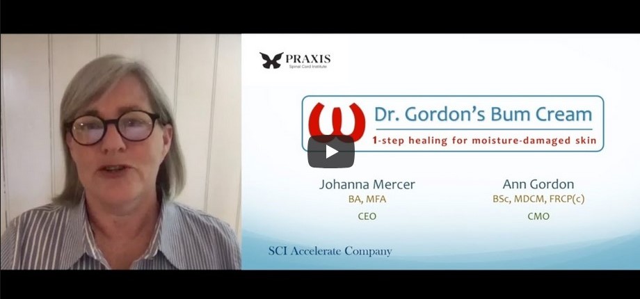 praxis_sci's tweet photo. A fast-acting skin cream that effectively treats all symptoms of Moisture Associated Skin Damage (MASD) in a single step. Watch Dr. Gordon’s Bum Cream’s pitch now: https://t.co/Q039oWS3yp #DrGordonsBumCream #PraxisDemoDay #hackSCI #healthtech https://t.co/JOvNUUeKua