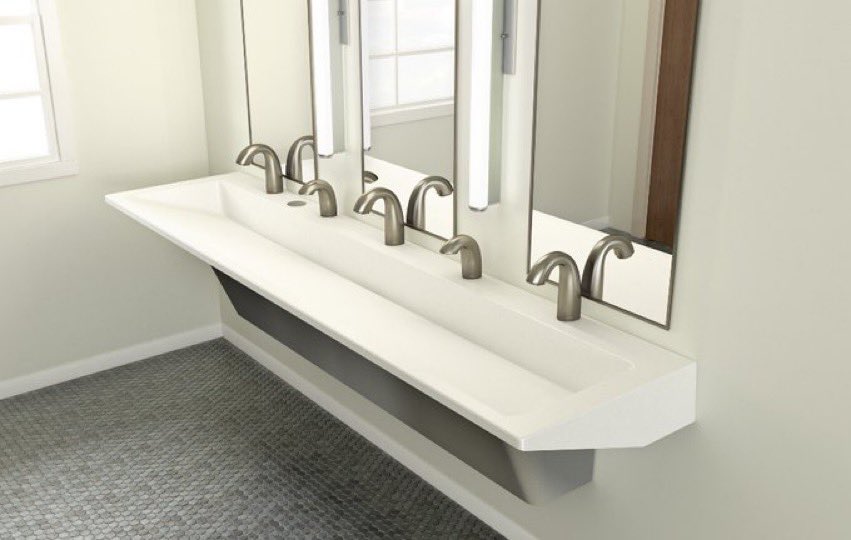 GrantAssociate1's tweet image. Save time and money with the new Verge top fill multi-feed soap system featuring a large capacity 1.3 gallon tank that can supply up to six soap dispensers. Pairs seamlessly with matching Verge faucets: bradleycorp.com/verge-soap-and…. #touchless #nola #plumbing #design