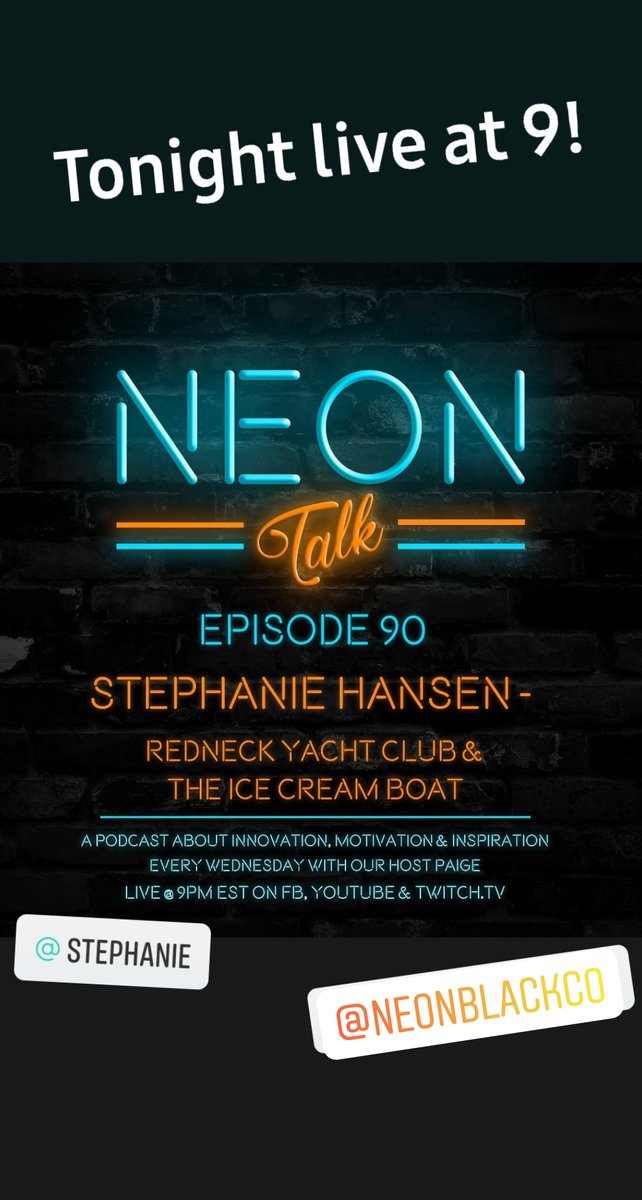 TeamNeonBlack's tweet photo. Live tonight at 9pm eastern on FB, Youtube and https://t.co/xhNHIsrf3u https://t.co/7LGtmaJvtB