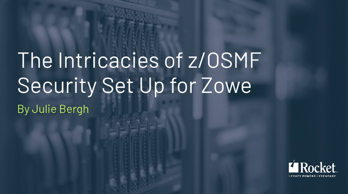 Rocket's tweet photo. "Zowe, an open-source framework for both #APIs and JavaScript applications, is designed to leverage z/OSMF services." Learn more about the intricacies of z/OSMF security for #Zowe on the #RocketBlog: https://t.co/Rf0gctd7JJ https://t.co/muHEY825iu