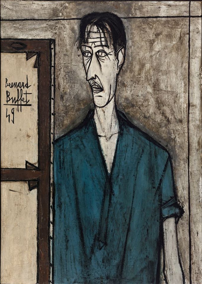literatura_rte's tweet image. Bernard Buffet (1928-1999) Portrait de l'artiste, 1949