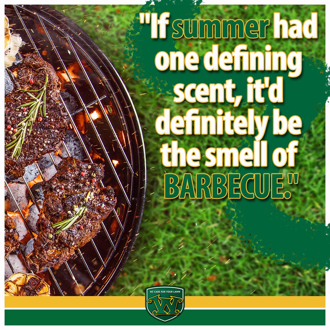 "If summer had one defining scent, it'd definitely be the smell of barbecue." And, of course, freshly-mown grass. Like if you agree! #summer #lawncare #wecareforyourlawn