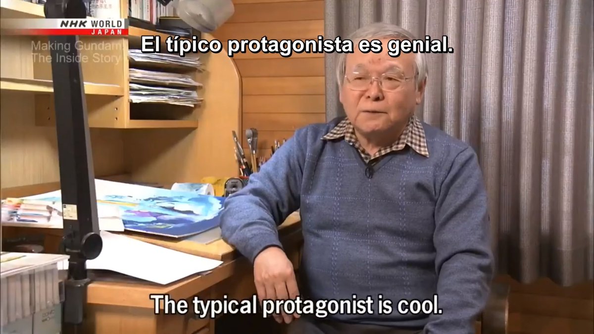 Rtl3 Finally Sitting Down To Watch That Nhk Gundam Documentary From A While Ago And Tomino Is Doing His Usual Slightly Hostile Interview In A G Reco Hat Respect