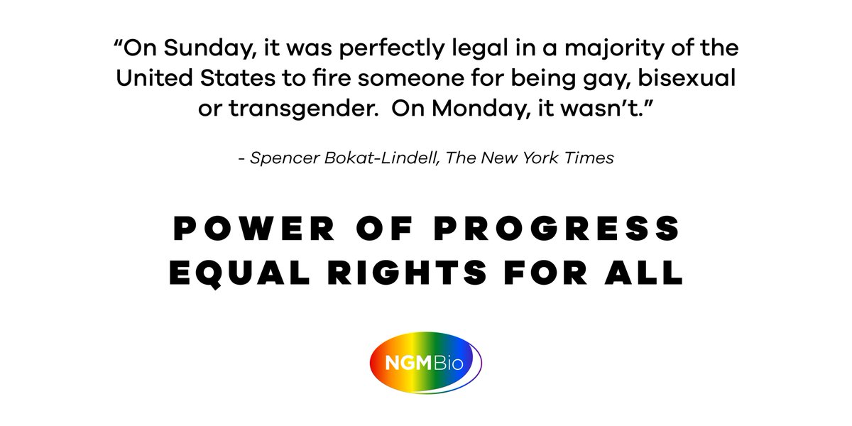 Celebrating with the LGBTQ+ community the landmark #SCOTUS ruling last week that extended workplace discrimination protection to include sexual orientation and gender identity. #HappyPrideMonth