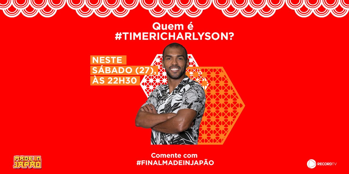 ilharecord's tweet photo. Genteee, tá chegando o dia da grande final do #MadeInJapão! 🤩 Quem é #TimeRicharlyson? Comente com #FinalMadeInJapão 😊 O resultado você descobre neste sábado (27), às 22h30, na tela da @recordtvoficial. Não perca! https://t.co/PKZD9V3QZB
