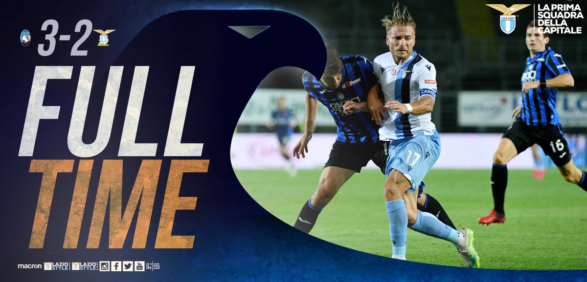FT | #AtalantaLazio 3-2

⏹️ Triplice fischio al Gewiss Stadium 

#CMonEagles 🦅