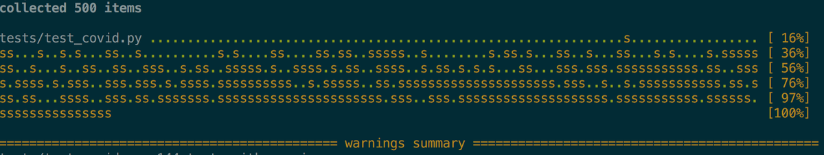 Mbussonn's tweet image. Is testing failing too often ? Introducing @pytestdotorg (no affiliation) plugin Pytest-Covid : pypi.org/project/pytest… the more it fails, the more it skips tests. Failure are contagious. "Fake news" make things pass. Pip install pytest_covid now ! May not work for H1B applicants