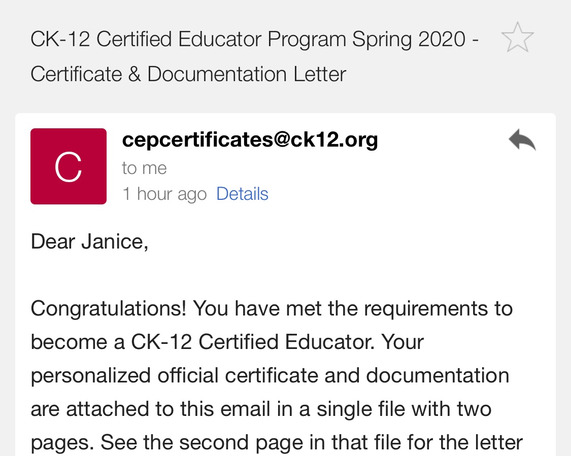 ecin4e's tweet photo. So excited and happy for this one! Thank u so much @CK12Foundation! @CCMSpgcps @HendershotCCMS @Iam_mrgreen  @BStewartHancock @MbulwaMusyoki @melissamedia https://t.co/NSHpVKjkdY