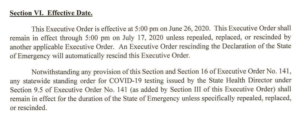 18. The mask mandate is in place in North Carolina until at least July 17. This can be extended