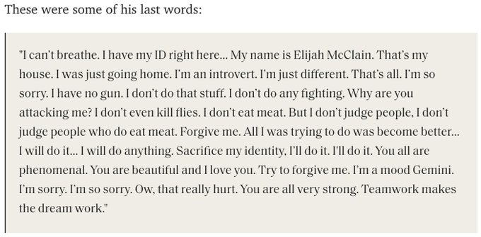 Justice for Elijah McClain - Sign the Petition! https://t.co/WCZXGSJxrJ   Justice was never served for<a href="/tag/blacklivesmatter"class="tags"><span>#blacklivesmatter</span></a><a href="/tag/sayhisname"class="tags"><span>#sayhisname</span></a><a href="/tag/justiceforelijahmcclain"class="tags"><span>#justiceforelijahmcclain</span></a>