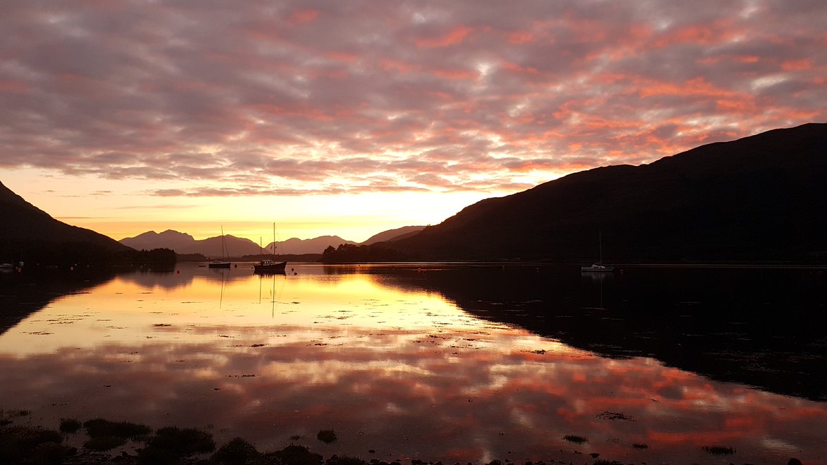 #Sunset on #Lochleven #Glencoe this evening.
