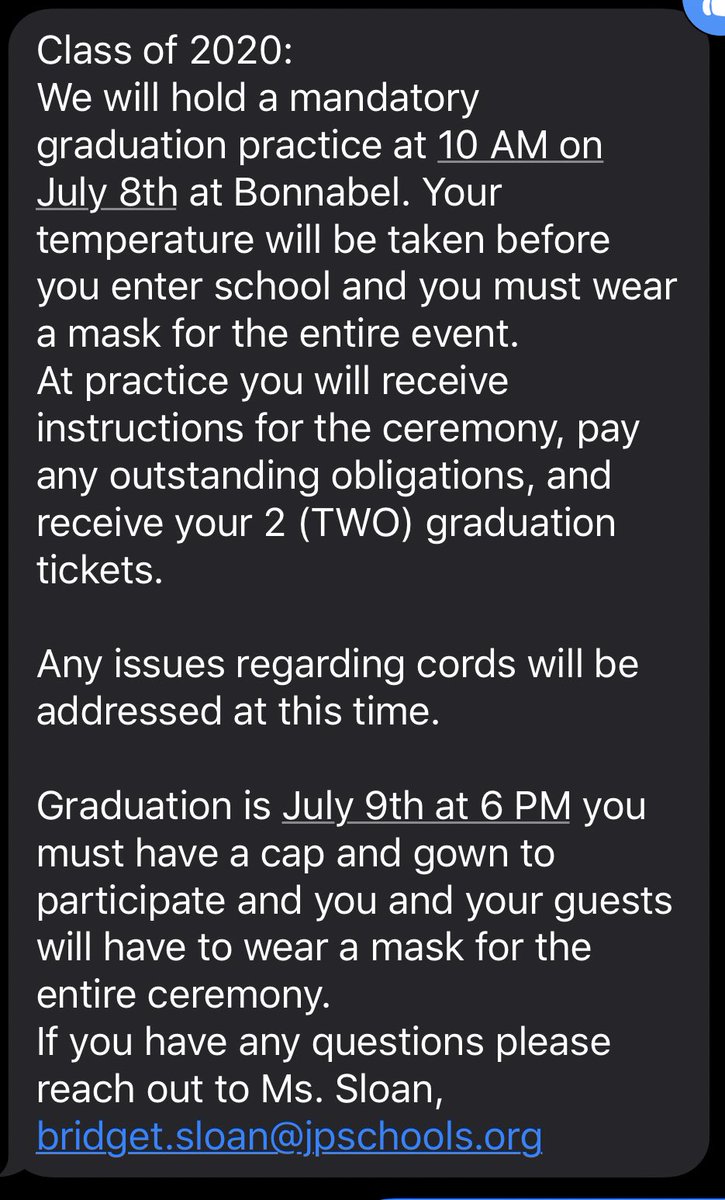 ATTENTION BONNABEL SENIORS