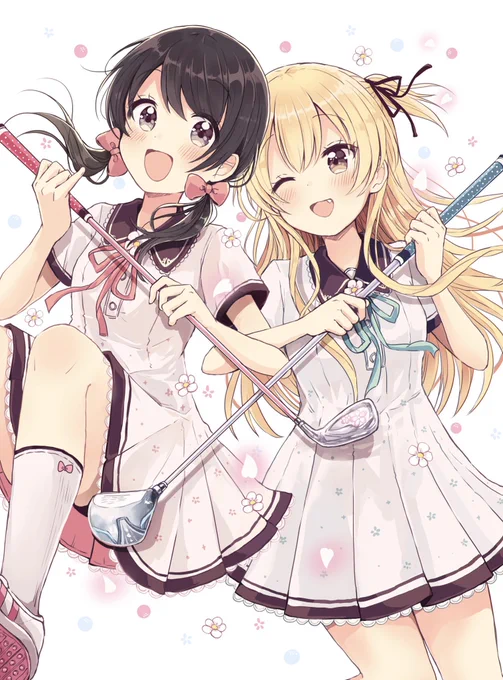 百合の日ということで、ほんのり百合ありのゴルフ部女子高生の日常系漫画『すいんぐ!!』をぜひ…!単行本第1巻も発売中です? #百合の日 