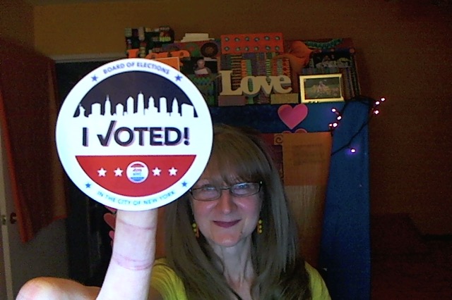 GinainNY's tweet photo. I am happy 2 report that all who voted wore masks, many brought their children with them &amp; all left promising to return on 11/3/2020.Voting:it is our responsibility/it is our right &amp; it is a great joy. https://t.co/3EdAHjQN42