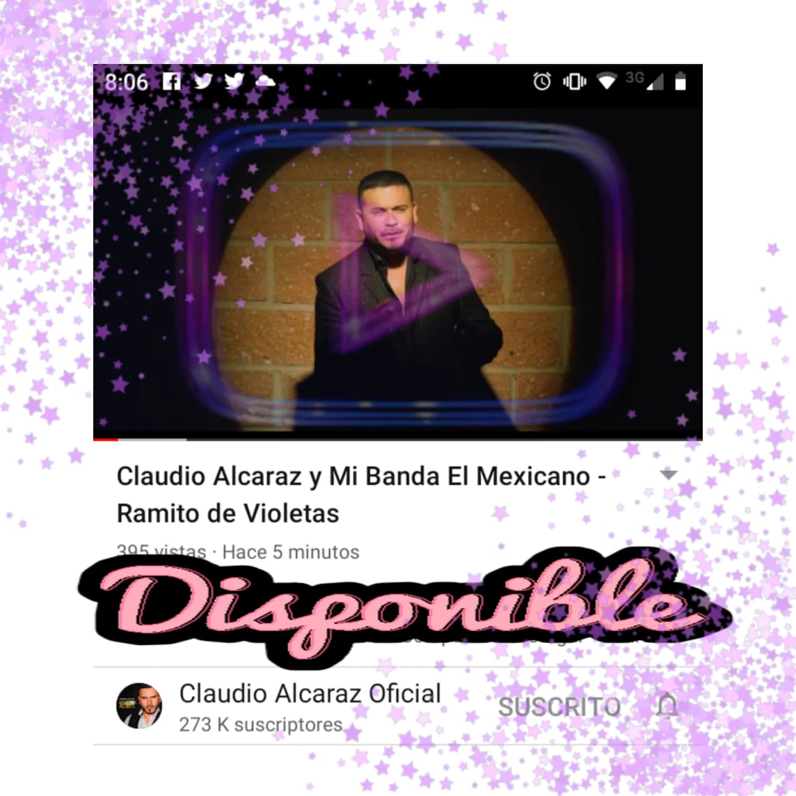 almitta86's tweet photo. Ya se encuentra disponible el video oficial Ramito de Violetas te dejamos el link para que lo veas ... Esta de lujo! 

https://t.co/6fKQWSFbGx

#RamitoDeVioletas
#TeAmAlcaraz
#ClaudioAlcarazYMibandaElMexicano! 
#FanaticasDeClaudioAlcaraz https://t.co/TfFxYEephb
