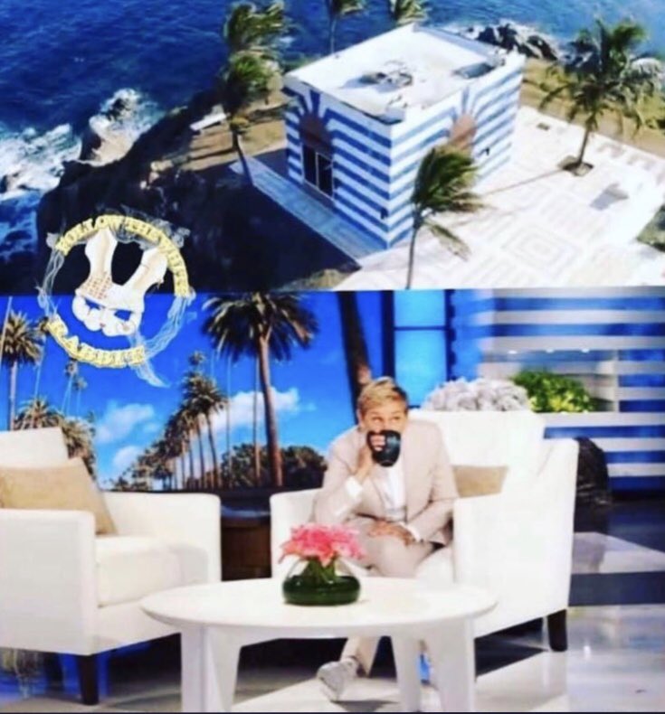 PART 15: Ellen coincidence #2The top pic is of a temple in Epstein’s island, the bottom pic is Ellen’s stage. Remember they thrive of symbolism
