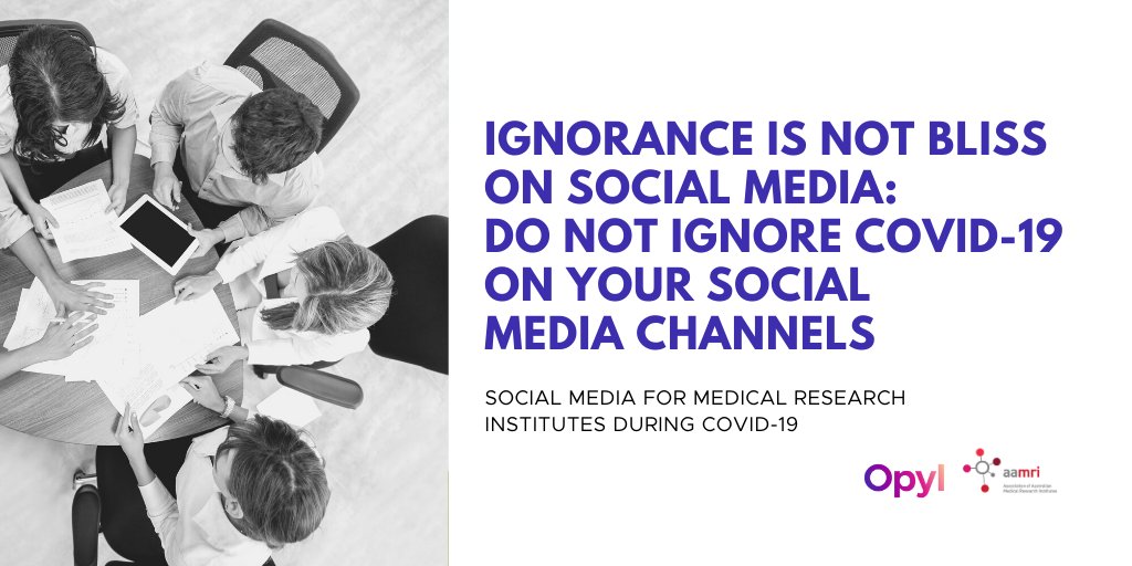Acknowledging  #COVID19 is imperative. Ignoring the virus online may raise questions about how your institute is handing the pandemic and your institute's connection to the wider world of research.  #SciComms  #hcsm