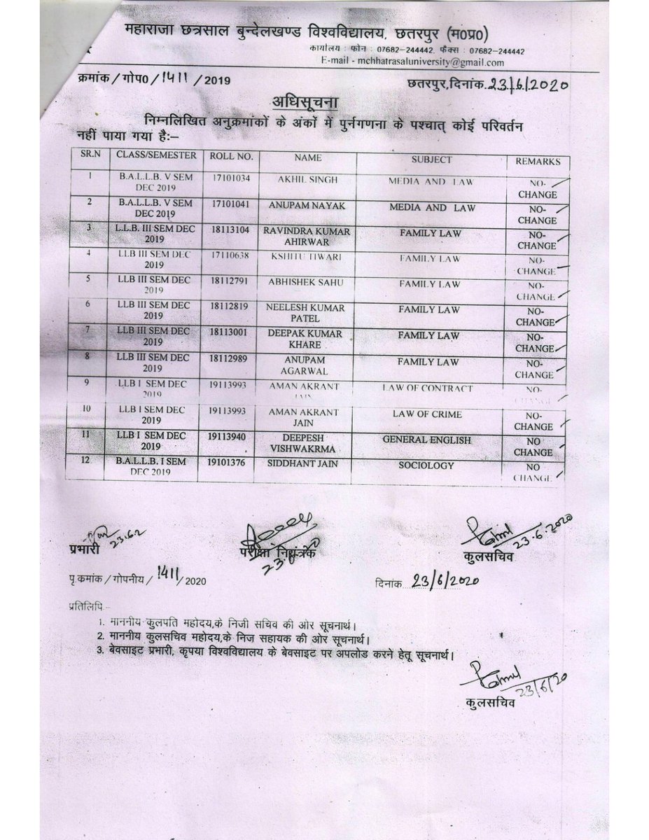 mcbuchhatarpur's tweet photo. अवलोकन और पुनर्मूल्यांकन का परीक्षा परिणाम https://t.co/URi0097p9v