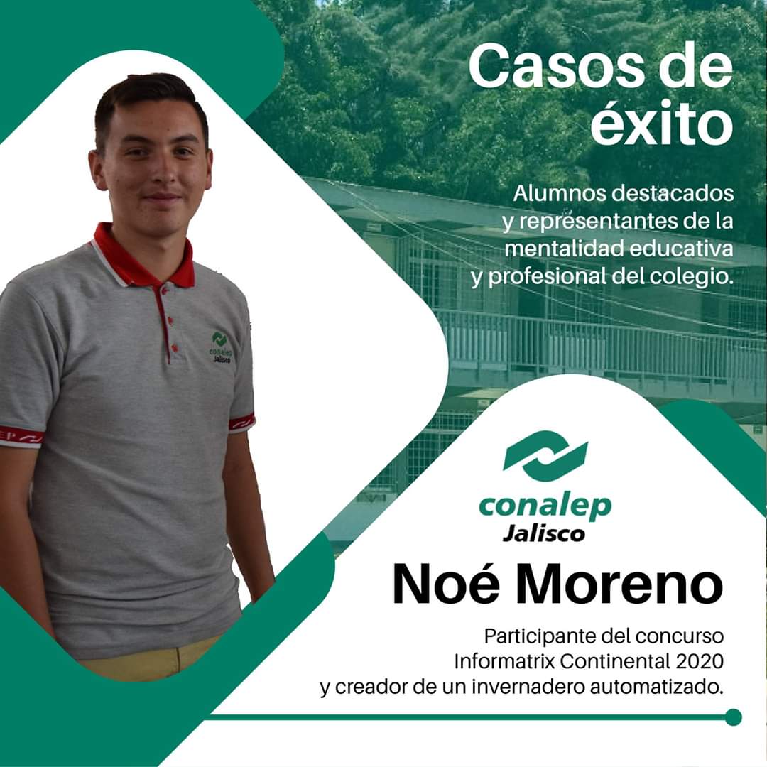 ConalepJal's tweet photo. Noé es un alumno destacado del #CONALEP #Juanacatlán en la carrera de Electromecánica Industrial por su valiosa participación en en #INFORMATRIX Continental. Es creador de un invernadero automatizado.
Continúa tus estudios, haz tu pre-registro https://t.co/JCHLJU122i https://t.co/Y6htcksl6Y