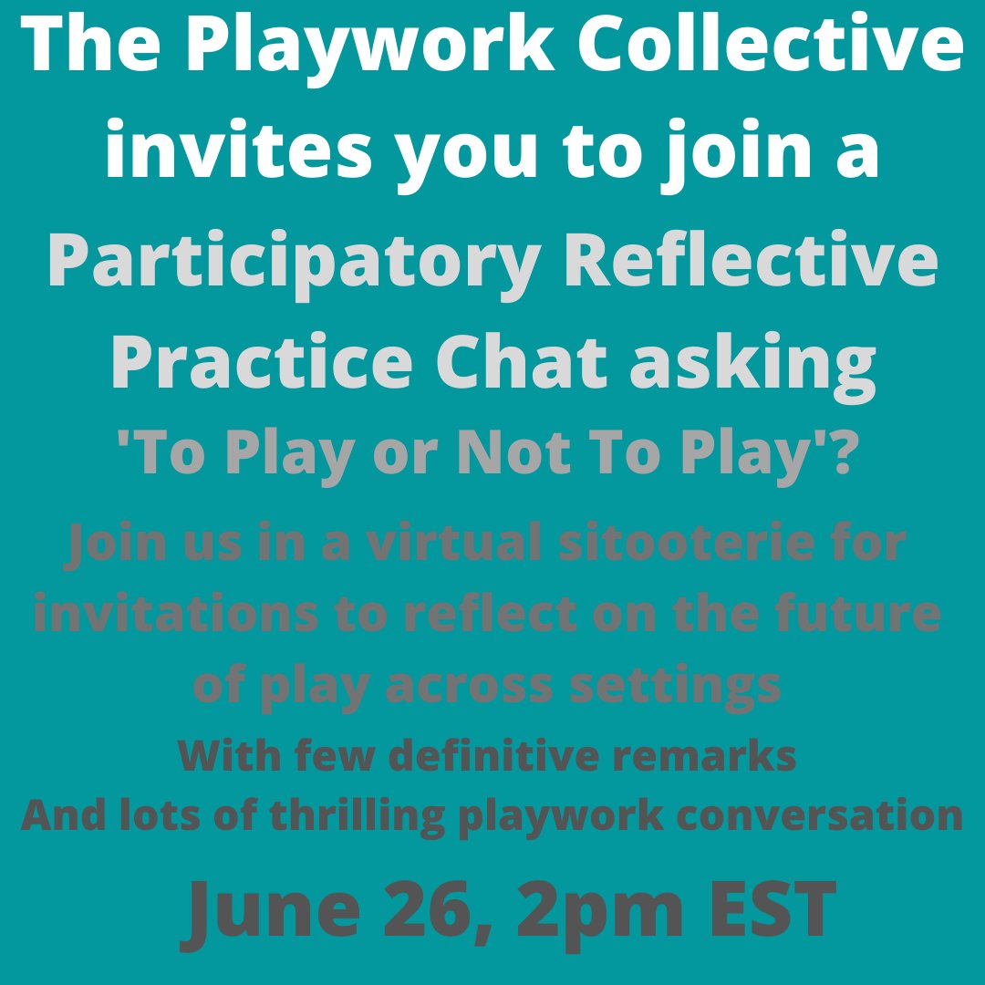 popupplay's tweet photo. Join The Playwork Collective at their next session, this Friday, 26th June at 3pm EST / 8pm GMT #LetsTalkAboutPlay #LetsTalkAboutPlaywork #LetsPlay #PlayworkCollective #Play #Children #PlayNoMatterWhat
https://t.co/B8ZIpZEcRx https://t.co/qKwSyYToe6