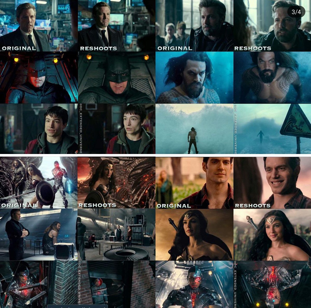 dcc_brasil's tweet photo. Fotografia original do Snyder Cut VS Versão dos cinemas. 

#SnyderCut #ZackSnydersJusticeLeague https://t.co/uo3eW0uH8n