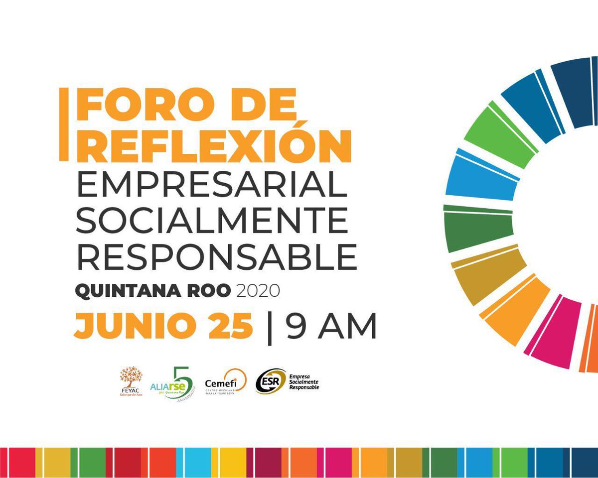Cemefi_RSE's tweet image. Celebremos los 5 años del Comité Promotor de la RSE en Quintana Roo el día de mañana en el Foro de Reflexión Empresarial Socialmente Responsable 2020

Registro: 1forodereflexionesr.eventbrite.es